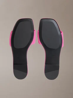 Calvin Klein CK Provence - Flache Sandalen mit eckiger Zehenpartie^Damen SandalenFrisch Eingetroffen