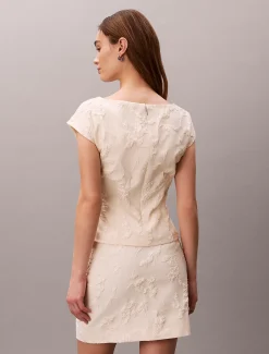 Calvin Klein Cloque Mini-Rock^Damen Kleider & Röcke