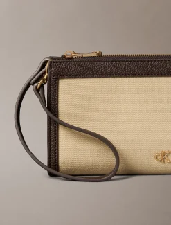 Calvin Klein Clutch aus Canvas mit Monogramm-Logo^Damen Geldbörsen & Etuis
