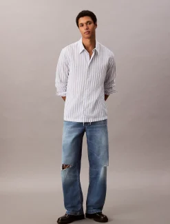 Calvin Klein Cotton Linen Pull On Jeans^Herren Baggy|Skinny