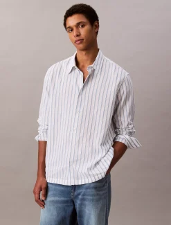 Calvin Klein Cotton Linen Pull On Jeans^Herren Baggy|Skinny