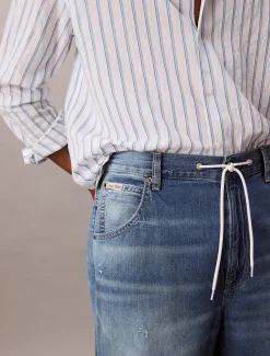 Calvin Klein Cotton Linen Pull On Jeans^Herren Baggy|Skinny