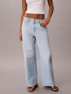 Calvin Klein Cotton Linen Wide Leg Jeans^Damen Passform-guide Für Denims|High Rise Skinny