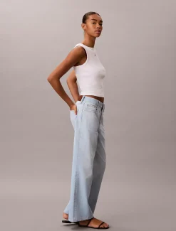 Calvin Klein Cotton Linen Wide Leg Jeans^Damen Passform-guide Für Denims|High Rise Skinny