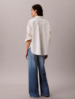 Calvin Klein Cotton Linen Wide Leg Jeans^Damen Passform-guide Für Denims|High Rise Skinny