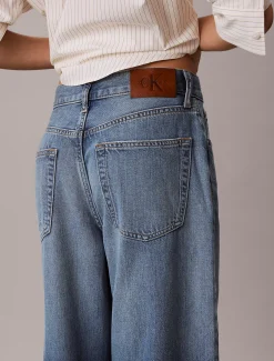 Calvin Klein Cotton Linen Wide Leg Jeans^Damen Passform-guide Für Denims|High Rise Skinny