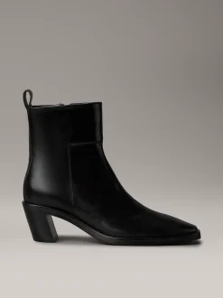 Calvin Klein Cowboy Ankle Boots aus Leder mit Reißverschluss^Damen Boots