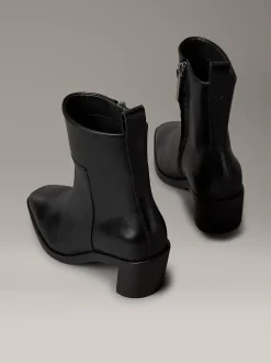 Calvin Klein Cowboy Ankle Boots aus Leder mit Reißverschluss^Damen Boots