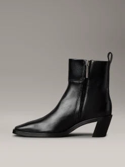 Calvin Klein Cowboy Ankle Boots aus Leder mit Reißverschluss^Damen Boots