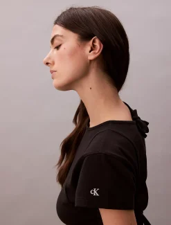 Calvin Klein Crop Top mit Schnürung am Rücken - Pride^Damen Hemden & Blusen|T-shirts & Tops