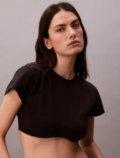 Calvin Klein Crop Top mit Schnürung am Rücken - Pride^Damen Hemden & Blusen|T-shirts & Tops