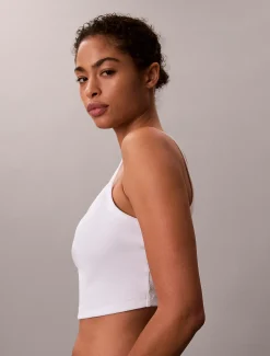 Calvin Klein Cropped Camisole aus gerippter Baumwolle^Damen T-shirts & Tops