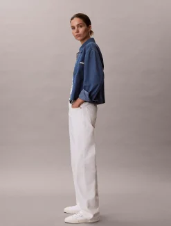 Calvin Klein Cropped Dad-Hemd aus Denim^Damen Hemden & Blusen|T-shirts & Tops