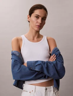 Calvin Klein Cropped Dad-Hemd aus Denim^Damen Hemden & Blusen|T-shirts & Tops