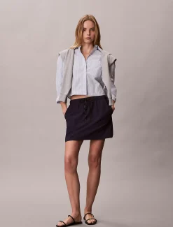 Calvin Klein Cropped Hemd mit Streifen aus Baumwoll-Popeline^Damen Hemden & Blusen|T-shirts & Tops