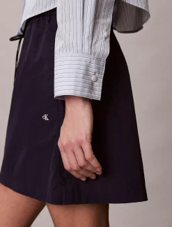 Calvin Klein Cropped Hemd mit Streifen aus Baumwoll-Popeline^Damen Hemden & Blusen|T-shirts & Tops