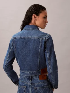 Calvin Klein Cropped Jeansjacke im 90er-Jahre-Look^Damen JackenFrisch Eingetroffen