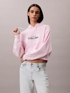 Calvin Klein Cropped Logo-Hoodie^Damen Sweatshirts & Hoodies