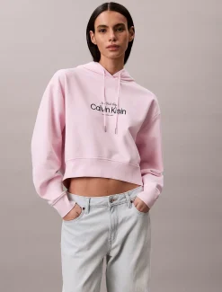 Calvin Klein Cropped Logo-Hoodie^Damen Sweatshirts & Hoodies