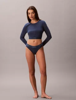 Calvin Klein Cropped Lounge-T-Shirt - Cotton Stretch Rib^Damen Nachtwäsche & Loungewear