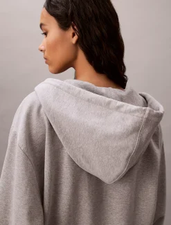 Calvin Klein Cropped Monogramm-Hoodie mit Reißverschluss^Damen Sweatshirts & Hoodies