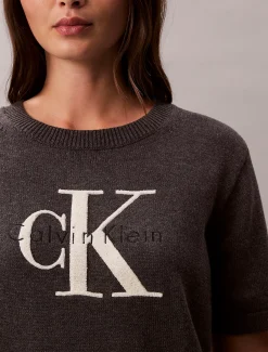 Calvin Klein Cropped Monologo-Pullover^Damen Strickdesigns