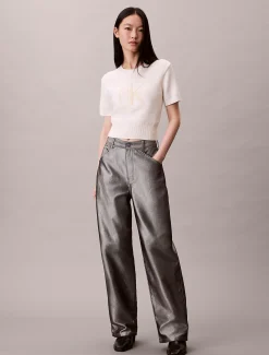 Calvin Klein Cropped Monologo-Pullover^Damen Strickdesigns