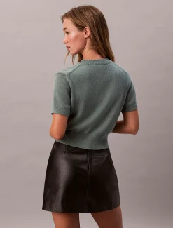 Calvin Klein Cropped Monologo-Pullover^Damen Strickdesigns