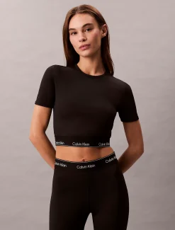 Calvin Klein Cropped Performance-Gym-T-Shirt^Damen Tops & T-shirts|T-shirts & Tops