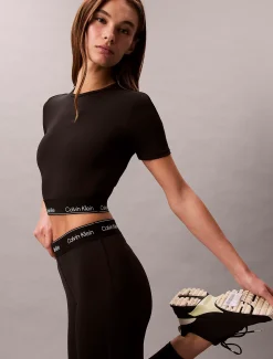 Calvin Klein Cropped Performance-Gym-T-Shirt^Damen Tops & T-shirts|T-shirts & Tops