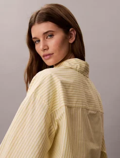 Calvin Klein Cropped Pyjama-Top aus Baumwoll-Popeline^Damen Nachtwäsche & Loungewear