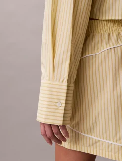 Calvin Klein Cropped Pyjama-Top aus Baumwoll-Popeline^Damen Nachtwäsche & Loungewear