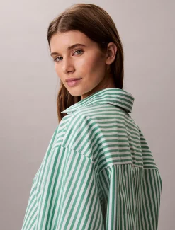 Calvin Klein Cropped Pyjama-Top aus Baumwoll-Popeline^Damen Nachtwäsche & Loungewear