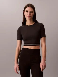 Calvin Klein Cropped, schnell trocknendes Performance-Gym-T-Shirt^Damen Tops & T-shirts|T-shirts & Tops