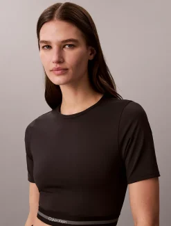 Calvin Klein Cropped, schnell trocknendes Performance-Gym-T-Shirt^Damen Tops & T-shirts|T-shirts & Tops
