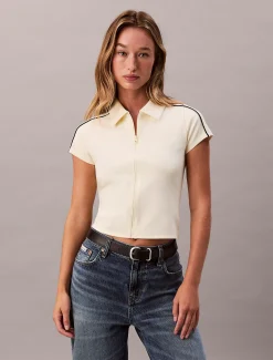 Calvin Klein Cropped Tech-Poloshirt^Damen T-shirts & Tops