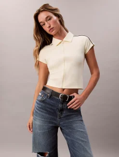 Calvin Klein Cropped Tech-Poloshirt^Damen T-shirts & Tops