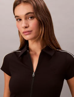 Calvin Klein Cropped Tech-Poloshirt^Damen T-shirts & Tops