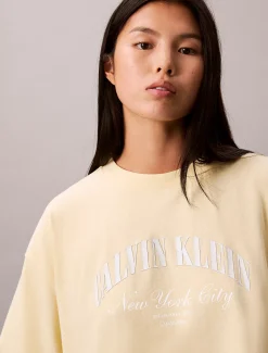 Calvin Klein Cropped Varsity Logo-T-Shirt^Damen T-shirts & Tops