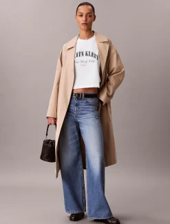 Calvin Klein Cropped Varsity Logo-T-Shirt^Damen T-shirts & Tops