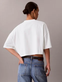 Calvin Klein Cropped Varsity Logo-T-Shirt^Damen T-shirts & Tops