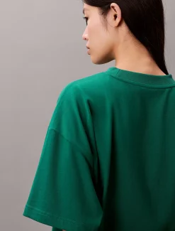 Calvin Klein Cropped Varsity Logo-T-Shirt^Damen T-shirts & Tops