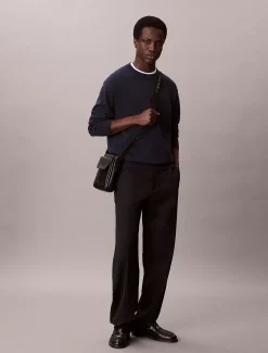 Calvin Klein Crossover-Flugtasche mit genarbtem Logo-Riemen^Herren Umhängetaschen & Schultertaschen|Taschen