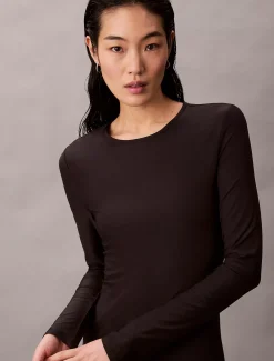 Calvin Klein Cut-out-Midikleid aus Krepp-Jersey^Damen Kleider & Röcke