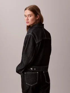 Calvin Klein Denim-Arbeitsjacke^Damen Jeansjacken|JackenFrisch Eingetroffen