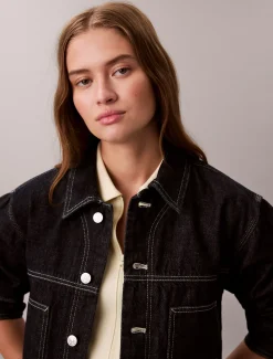 Calvin Klein Denim-Arbeitsjacke^Damen Jeansjacken|JackenFrisch Eingetroffen