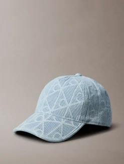 Calvin Klein Denim-Baseballcap mit durchgehendem Emblem-Logo^Damen Schals & Handschuhe