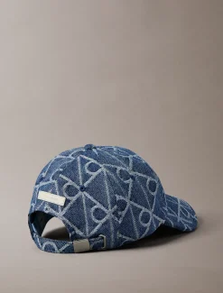 Calvin Klein Denim-Baseballcap mit durchgehendem Emblem-Logo^Damen Schals & Handschuhe