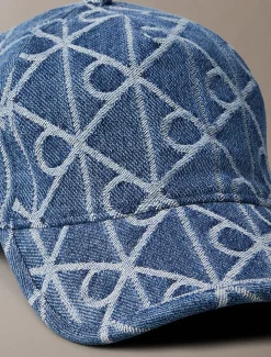 Calvin Klein Denim-Baseballcap mit durchgehendem Emblem-Logo^Damen Schals & Handschuhe
