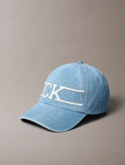 Calvin Klein Denim-Baseballcap mit Varsity-Monogramm-Logo^Herren Kappen & MützenFrisch Eingetroffen